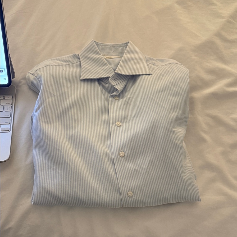 Suitsupply Light Blue Striped Shirt